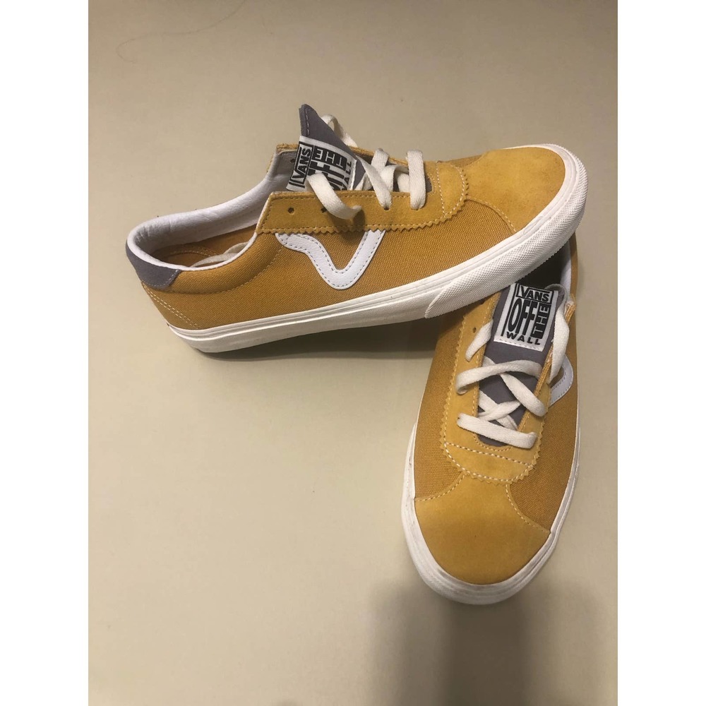 Vans Men’s 9 / Women’s 10.5 Skate Shoes Mustard Yellow Low Top Sneakers New